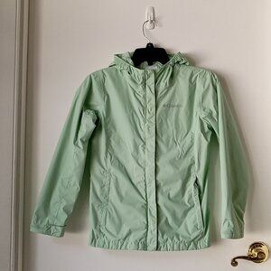Columbia Kids Mint Green  Hooded Jacket Zipper Pockets